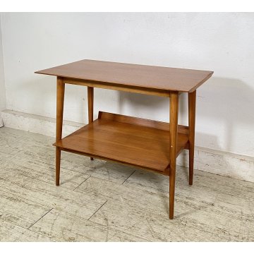 TAVOLINO SALOTTO DESIGN ANNI 7O LEGNO VETRO SMALL TABLE SCRITTOIO CASSETTO