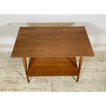 TAVOLINO SALOTTO DESIGN ANNI 7O LEGNO VETRO SMALL TABLE SCRITTOIO CASSETTO