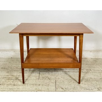 TAVOLINO SALOTTO DESIGN ANNI 7O LEGNO VETRO SMALL TABLE SCRITTOIO CASSETTO