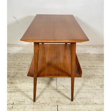 TAVOLINO SALOTTO DESIGN ANNI 7O LEGNO VETRO SMALL TABLE SCRITTOIO CASSETTO