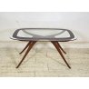 ANTICO TAVOLINO ATTR Luigi Scremin LEGNO VETRO ANNI 40 DESIGN SMALL TABLE DECO