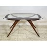 ANTICO TAVOLINO ATTR Luigi Scremin LEGNO VETRO ANNI 40 DESIGN SMALL TABLE DECO