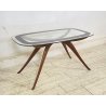 ANTICO TAVOLINO ATTR Luigi Scremin LEGNO VETRO ANNI 40 DESIGN SMALL TABLE DECO