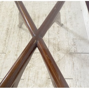 ANTICO TAVOLINO ATTR Luigi Scremin LEGNO VETRO ANNI 40 DESIGN SMALL TABLE DECO
