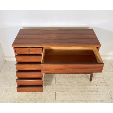 COMÒ VINTAGE LEGNO DESIGN Vittorio Dassi 10 CASSETTI ANNI 50 MOBILE CASSETTONE
