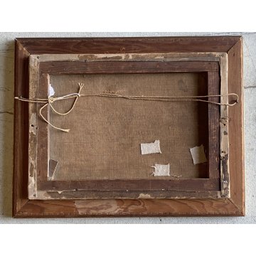 ANTICO QUADRO OLIO TELA PAESAGGIO MARINO NAVE CLIPPER VELIERI ALTO MARE BURRASCA