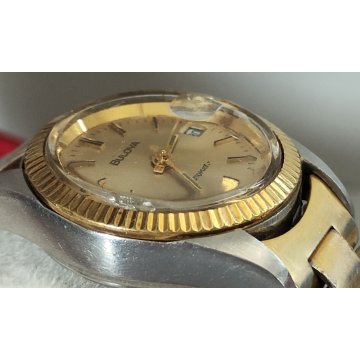 BULOVA Automatic OROLOGIO POLSO DORATO anni 80 VINTAGE GOLDEN WRIST WATCH montre
