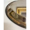 VASSOIO PORTATA RETTANGOLARE STONDATO METALLO ARGENTATO VINTAGE TRAY 66x37,5 cm