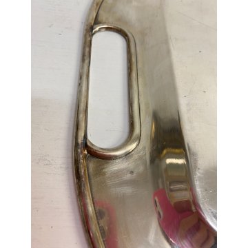 VASSOIO RETTANGOLARE STONDATO METALLO ARGENTATO SMALL SERVING TRAY 22,7x35,7 cm