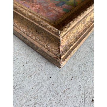 DIPINTO OLIO TAVOLA Jean Roussel VIALE ALBERATO PAESAGGIO IMPRESSIONISTA '900