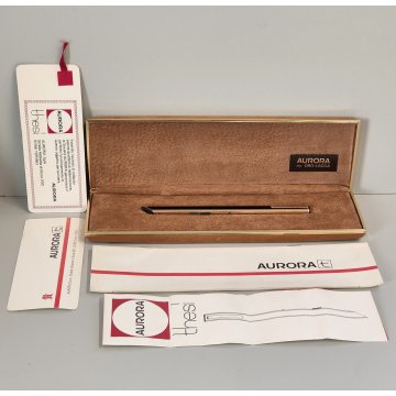 AURORA Thesi PENNA SFERA Oro Lacca Design Zanuso VINTAGE BALLPOINT PEN BOX Italy
