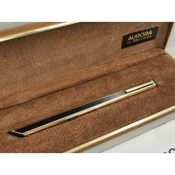 AURORA Thesi PENNA SFERA Oro Lacca Design Zanuso VINTAGE BALLPOINT PEN BOX Italy