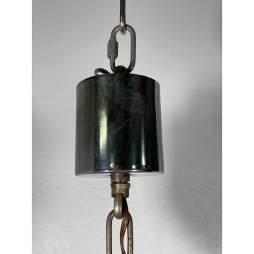 LAMPADARIO VINTAGE VETRO MURANO VENINI TRIEDRI ANNI '60 PRISMA CHANDELIER GLASS
