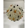 LAMPADARIO VINTAGE VETRO MURANO VENINI TRIEDRI ANNI '60 PRISMA CHANDELIER GLASS