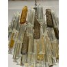 LAMPADARIO VINTAGE VETRO MURANO VENINI TRIEDRI ANNI '60 PRISMA CHANDELIER GLASS