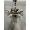 LAMPADARIO VINTAGE VETRO MURANO VENINI TRIEDRI ANNI '60 PRISMA CHANDELIER GLASS