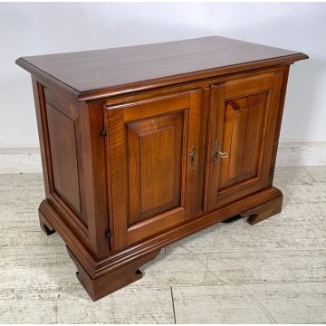 ANTICA PICCOLA CREDENZA 2 ANTE LEGNO NOCE EPOCA '900 MOBILE TV RIPIANO STIPO