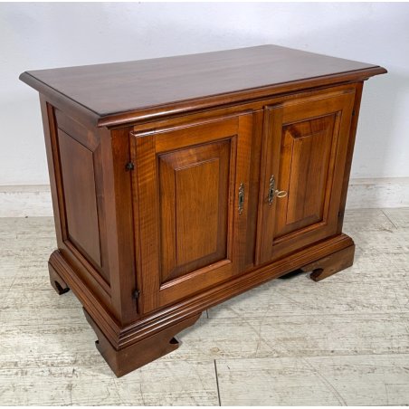 ANTICA PICCOLA CREDENZA 2 ANTE LEGNO NOCE EPOCA '900 MOBILE TV RIPIANO STIPO