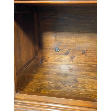 ANTICA PICCOLA CREDENZA 2 ANTE LEGNO NOCE EPOCA '900 MOBILE TV RIPIANO STIPO
