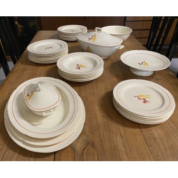 SERVIZIO PIATTI 6 pers. DESIGN Gio Ponti CERAMICA S.C. Richard 37 pz. Art Decò