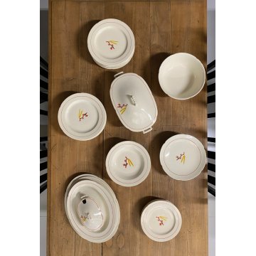 SERVIZIO PIATTI 6 pers. DESIGN Gio Ponti CERAMICA S.C. Richard 37 pz. Art Decò