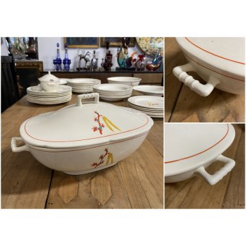 SERVIZIO PIATTI 6 pers. DESIGN Gio Ponti CERAMICA S.C. Richard 37 pz. Art Decò