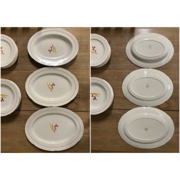 SERVIZIO PIATTI 6 pers. DESIGN Gio Ponti CERAMICA S.C. Richard 37 pz. Art Decò