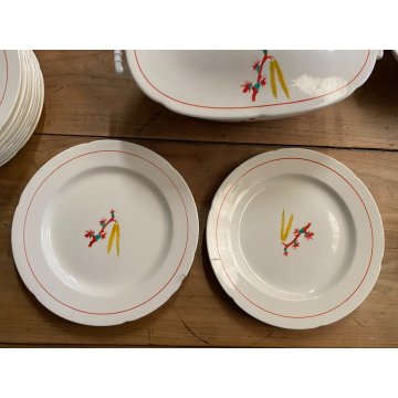 SERVIZIO PIATTI 6 pers. DESIGN Gio Ponti CERAMICA S.C. Richard 37 pz. Art Decò