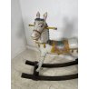 ANTICO RARO CAVALLO A DONDOLO DIDATTICO SMONTABILE ANNI 30 GIOCO LEGNO HORSE