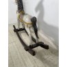 ANTICO RARO CAVALLO A DONDOLO DIDATTICO SMONTABILE ANNI 30 GIOCO LEGNO HORSE