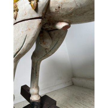 ANTICO RARO CAVALLO A DONDOLO DIDATTICO SMONTABILE ANNI 30 GIOCO LEGNO HORSE