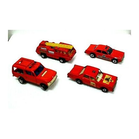 LOTTO 4 pz MACCHININE FIRE CHIEF Matchbox Majorette Mercury Hot Weels VINTAGE 70