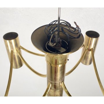LAMPADARIO SOFFITTO ANNI 70 DESIGN ATTR. Gaetanto Sciolari HANGING LAMP VINTAGE
