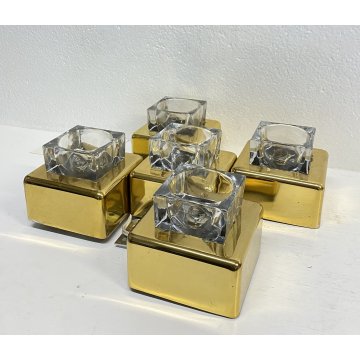 LAMPADARIO SOFFITTO ANNI 70 DESIGN VETRO HANGING LAMP GLASS VINTAGE 5 LUCI EPOCA