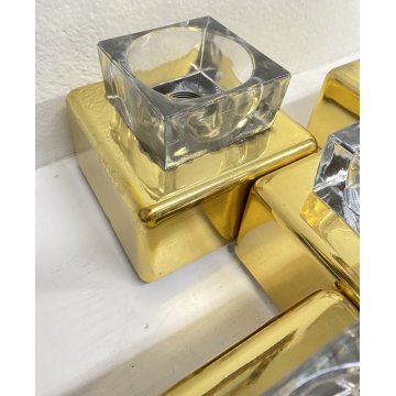 LAMPADARIO SOFFITTO ANNI 70 DESIGN VETRO HANGING LAMP GLASS VINTAGE 5 LUCI EPOCA