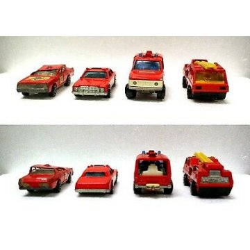 LOTTO 4 pz MACCHININE FIRE CHIEF Matchbox Majorette Mercury Hot Weels VINTAGE 70