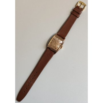 Elgin 554 ANTICO OROLOGIO POLSO DORATO anni 50 meccanico OLD WRIST WATCH epoca