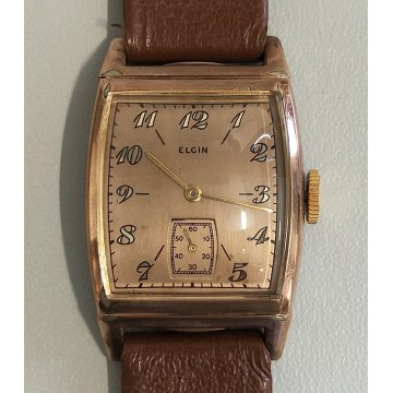 Elgin 554 ANTICO OROLOGIO POLSO DORATO anni 50 meccanico OLD WRIST WATCH epoca