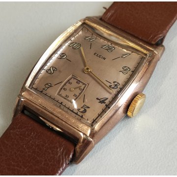 Elgin 554 ANTICO OROLOGIO POLSO DORATO anni 50 meccanico OLD WRIST WATCH epoca