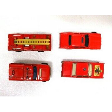 LOTTO 4 pz MACCHININE FIRE CHIEF Matchbox Majorette Mercury Hot Weels VINTAGE 70