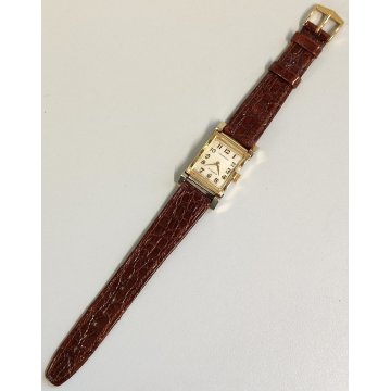 Tornay ANTICO OROLOGIO POLSO deco DORATO anni 40 meccanico OLD WRIST WATCH epoca