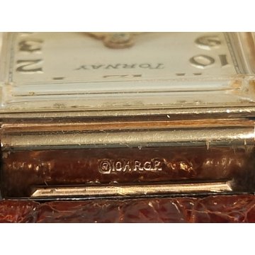 Tornay ANTICO OROLOGIO POLSO deco DORATO anni 40 meccanico OLD WRIST WATCH epoca