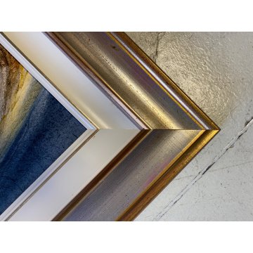 DIPINTO OLIO TELA Brescianini da Rovato PAESAGGIO MARINO BARCHE GOLFO '900