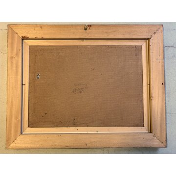 GRANDE QUADRO OLIO Gigi Comolli "Al Tonale" PAESAGGIO MONTANO VALICO ALPINO '51