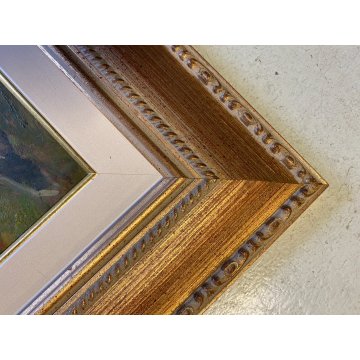 GRANDE QUADRO OLIO Gigi Comolli "Al Tonale" PAESAGGIO MONTANO VALICO ALPINO '51