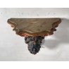 ANTICA PICCOLA MENSOLA VENEZIANA da PARETE LEGNO SCOLPITO FINE 1800 CONSOLLE