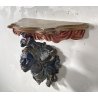 ANTICA PICCOLA MENSOLA VENEZIANA da PARETE LEGNO SCOLPITO FINE 1800 CONSOLLE