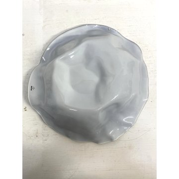 CESTINO FRUTTA ACCIAIO Lluis Clotet ALESSI FORMA ACCARTOCCIATA ø27cm BIANCO 2001