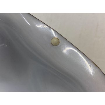 CESTINO FRUTTA ACCIAIO Lluis Clotet ALESSI FORMA ACCARTOCCIATA ø27cm BIANCO 2001