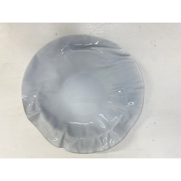 CESTINO FRUTTA ACCIAIO Lluis Clotet ALESSI FORMA ACCARTOCCIATA ø37cm BIANCO 2001